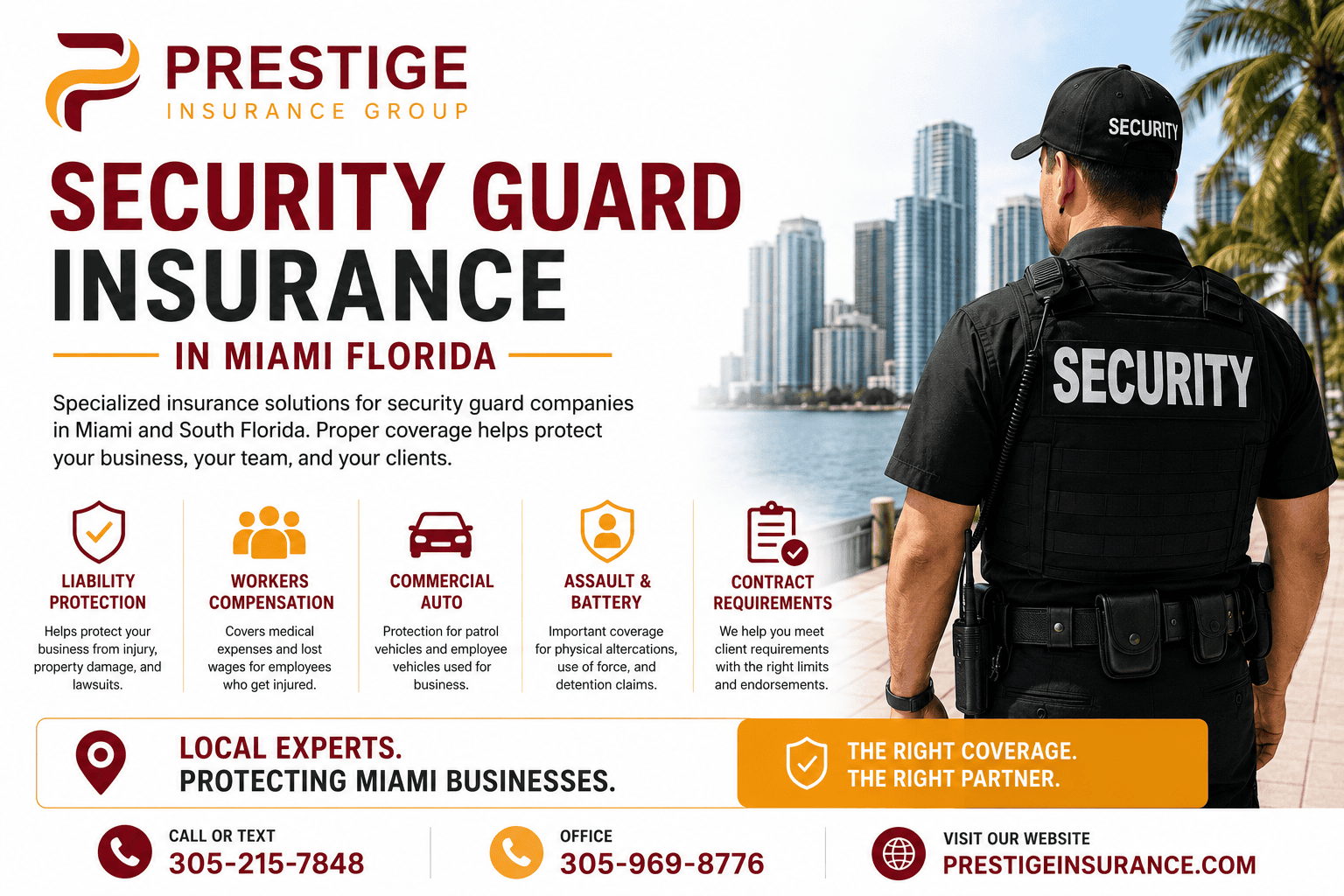 Security Guard Insurance in Miami Florida - Prestige Insurance Group